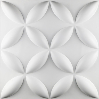 내화성이 있는 3D PVC 벽면/3D 벽 예술 패널은 일반적으로 매트 백색을 완료합니다